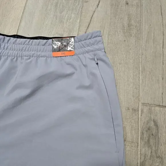 NEW Spyder Active Mens XXL Gray Performance Shorts Elastic Waistband Zipper - Picture 4 of 9